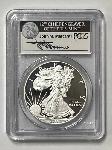 2011-W American Silver Eagle PCGS PR-69 DCAM Anniversary Set Mercanti Label