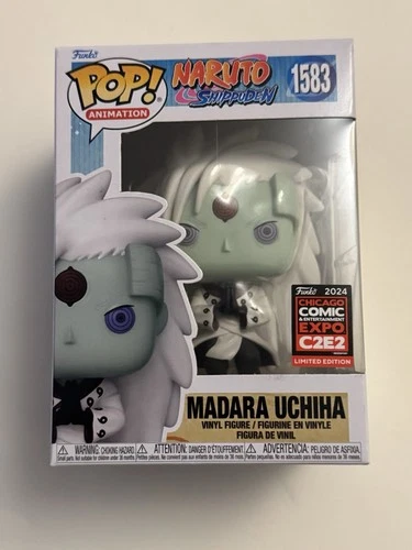 Funko Pop! Madara Uchiha #1583 C2E2 official sticker Naruto Shippuden +Protector