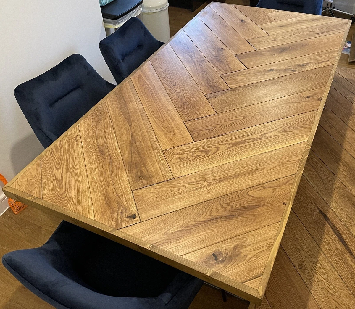Herringbone sale oak table