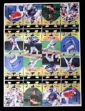 1996 Topps Laser Bright Spots Gold Baseball Uncut Sheet Derek Jeter