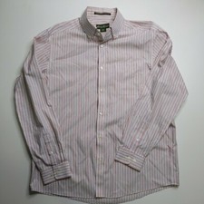 Eddie Bauer Relaxed Fit Wrinkle Resistant Long Sleeve Button Up Shirt Men's L