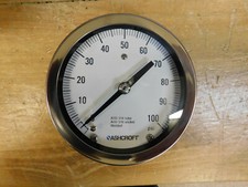 Ashcroft 45-1009-S-02B-100  Pressure Gauge 4 1/2" New in Box CSQ
