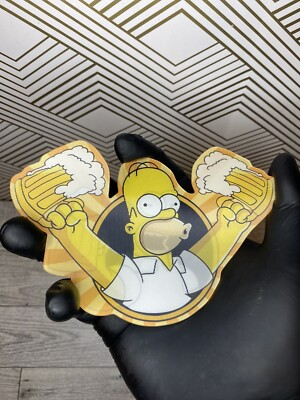 #ad The Simpsons Homer Simpson 3D Lenticular Motion Moving Sticker Car Decal Peeker $6.99