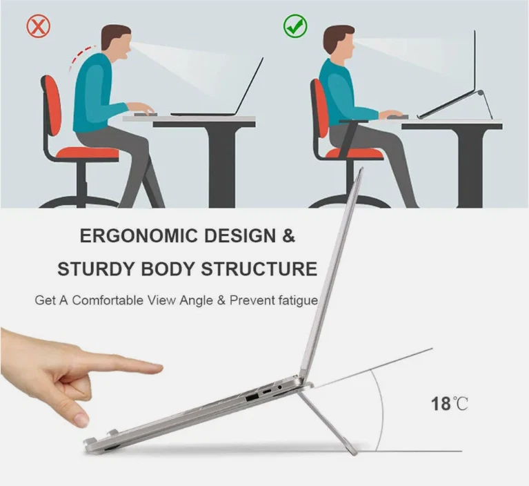 Laptop Stand Ergonomic Portable Laptop Holder Foldable Notebook Support Holder