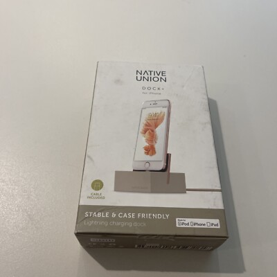 NEW Native Union Weighted DOCK+ Stone Beige for Apple iPhone