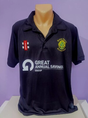 Hetton Lyons Cricket Club grau Nicolls Poloshirt Large