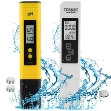 LCD Digital Water Quality Tester TDS EC/PH/PH PH Paper Meter&TEMP Swimming Pools