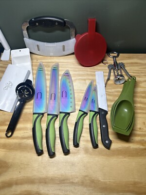miscellaneous kitchen utensils and knives See Description