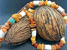 Hundehalsband Bernstein Bernsteinketten EM Keramik Schmuckkette CHEMIEFREI