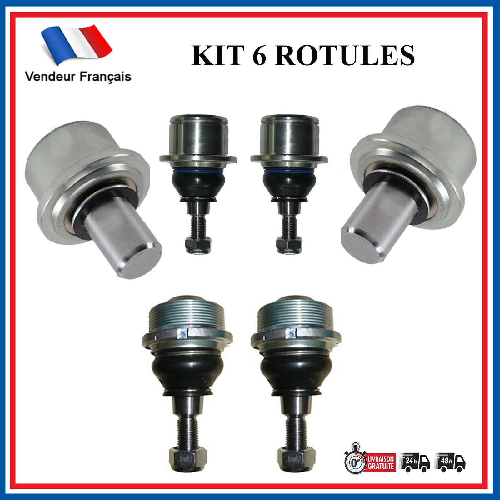 Rotule de bras Megane 3 RS kit gauche droite et moyeu de suspension avant