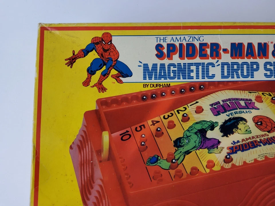 De colección 1980 Spider-Man Hulk Marvel Comics Drop Shot Tenis Durham Nuevo en Caja Raro Foto 3 de 4