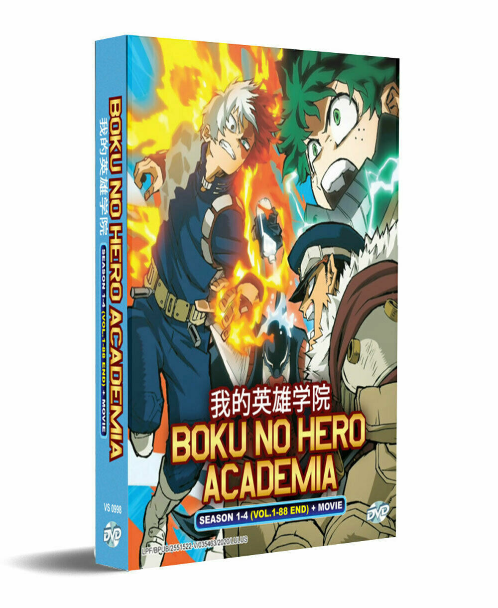 DVD Anime My Hero Academia Full Series Season 1+2+3+4 (1-88)+2