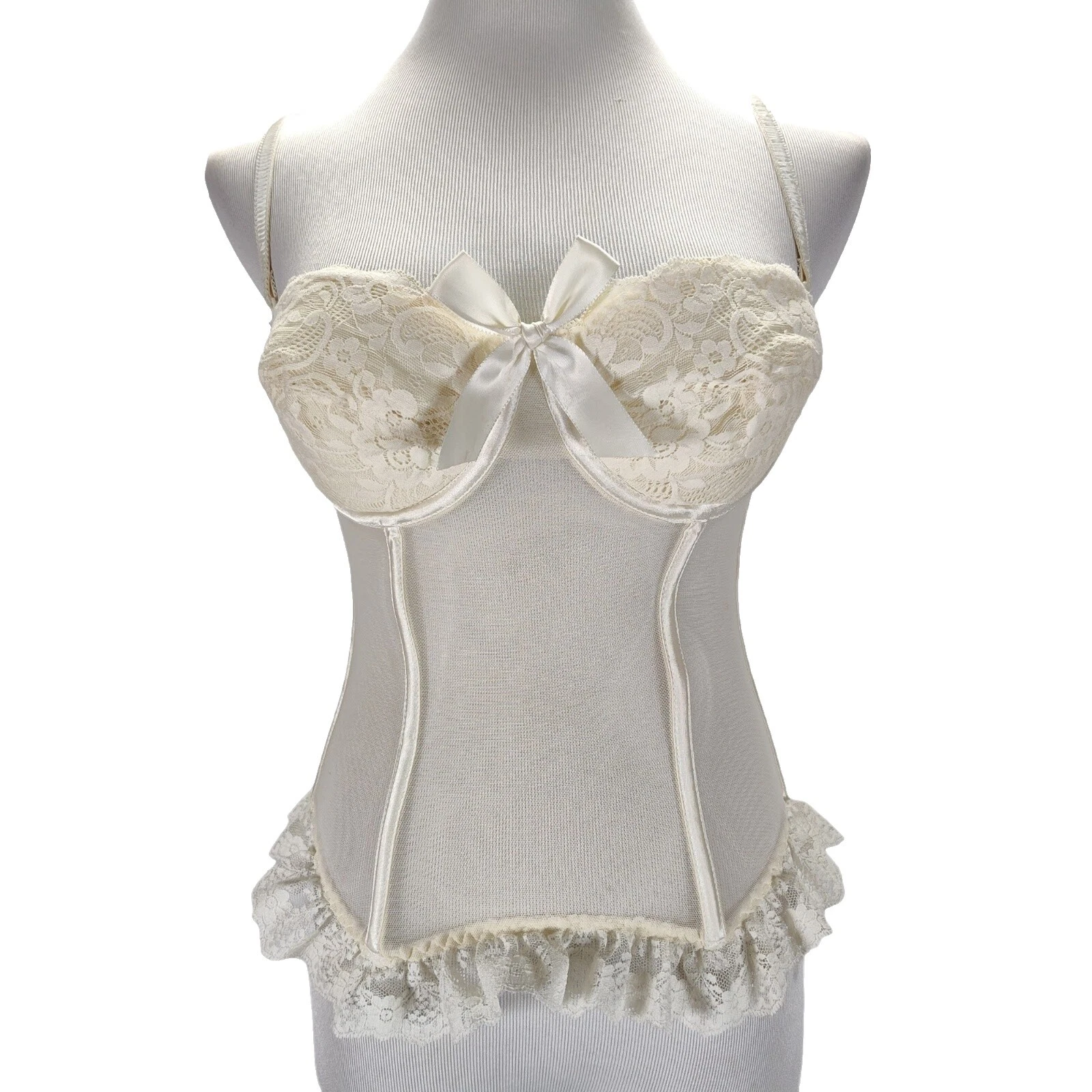 Por Victoria's Secret Corsés y Bustiers blanca de Nylon para De mujer