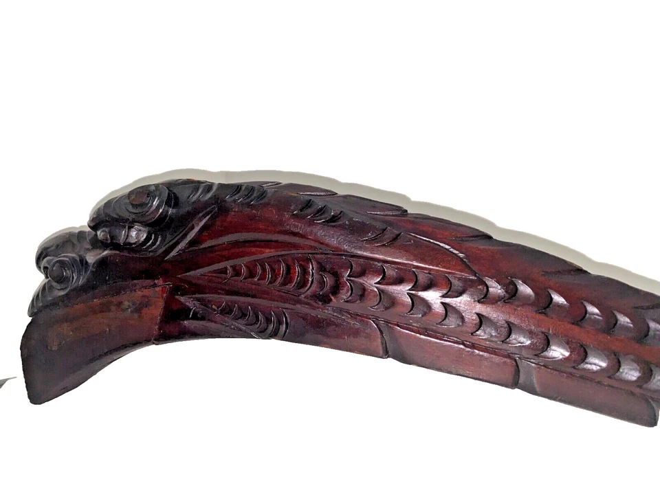 Mueble antiguo tallado a mano reposabrazos dragón de madera de cuatro piezas vintage Foto 3 de 4