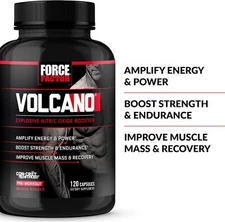 Force Factor Volcano 1520 Mg - Explosive Nitric Oxide Booster 120 Capsules