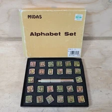 MIDAS Alphabet Leather Stamp Set Fancy Leather Art 1/2" in 8130-00
