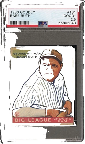 Goudey Babe Ruth Baseball Sports Trading Card Singles
