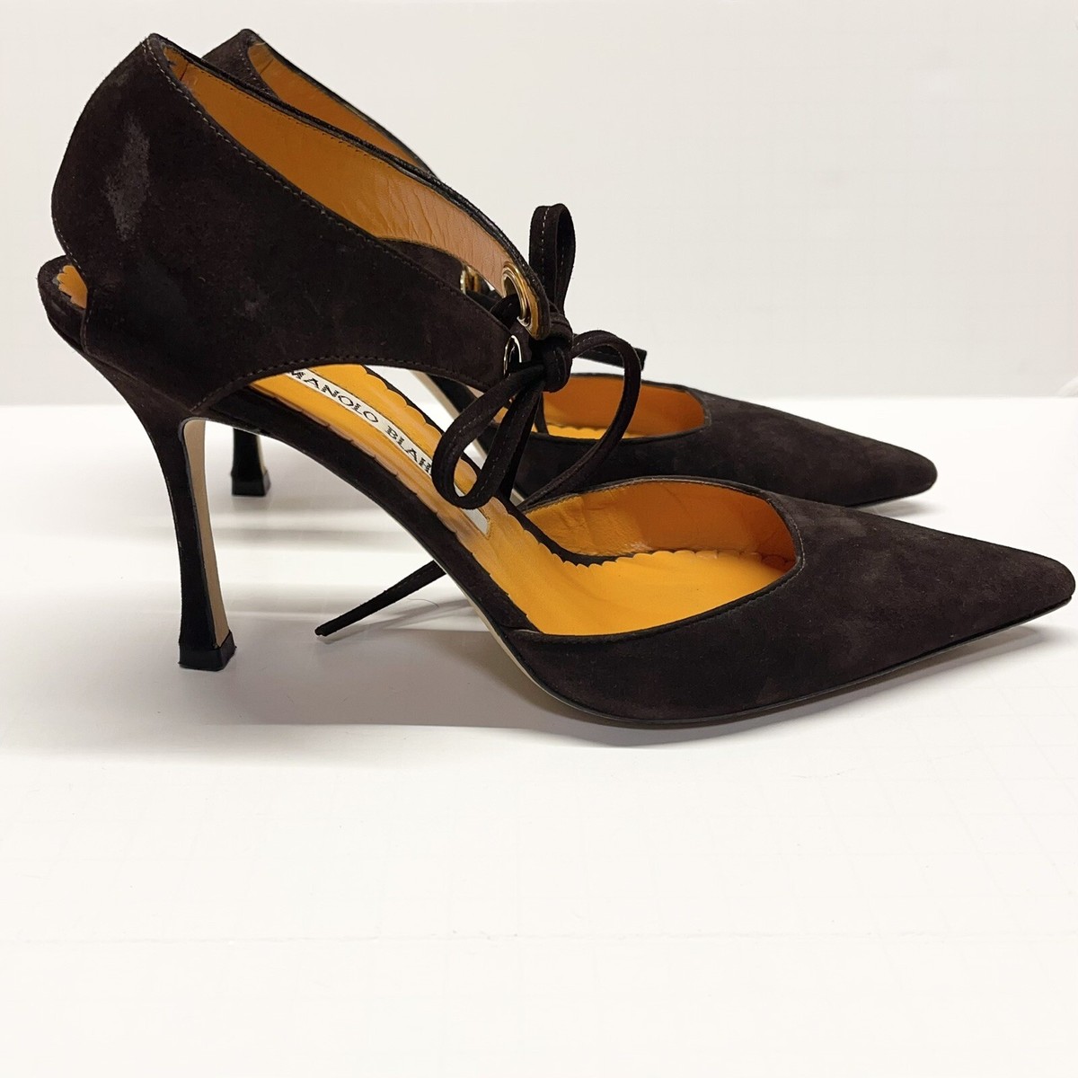 Manolo Blahnik Suede D'Orsay Pumps Women's Size 38 | eBay