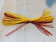 10 BASS BOSS CUSTOM PRO STYLE BRIGHT YELLOW & RED BIO-SILK SILICONE FOR FISHING