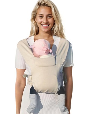 Newborn Carrier, Cozy Baby Carrier, Ergonomic Baby Wrap Carrier, Beige