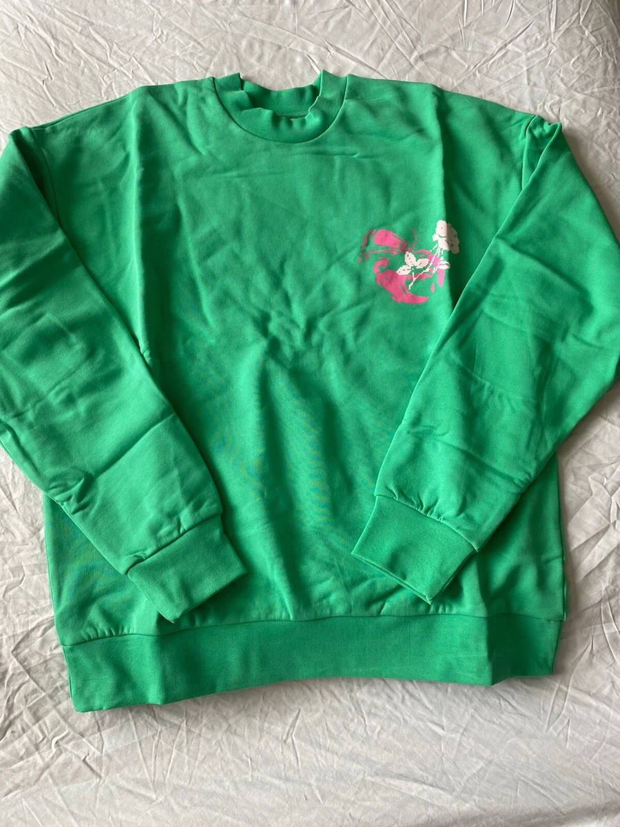 pangaia womens dua lipa sweatshirt jade green size M | eBay