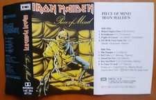 IRON MAIDEN PIECE OF MIND ORIG GREEK CASSETTE EMI 1983 RARE  