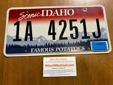 idaho license plate Scenic Idaho Famous Potatoes