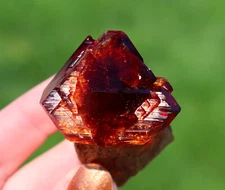Arcanite Lab Grown Crystals Red-Brown Twinned Crystals From Poland     5.9 Cm's