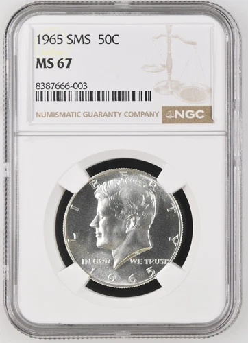 1965 SMS MS67 Kennedy Half Dollar NGC