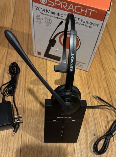 Spracht HS-2018 Wireless Headset Phone Single Ear DECT Noise Canceling *CLN/TEST - Zdjęcie 13 z 14