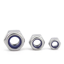 1/5/20 Pcs M6-M20 Fine Pitch Nyloc Nuts Nylon Insert Lock Nut 0.75mm-1.5mm