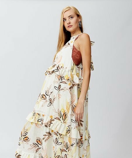 knee length dresses for ladies Anita Maxi Dress — Green Multi Floral Chiffon main image 0