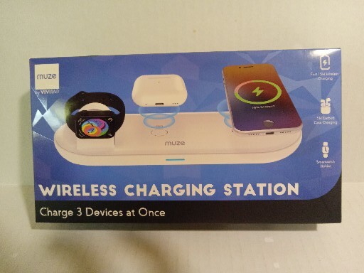 wireless charging station for iphone, Apple Watch And Pods-image