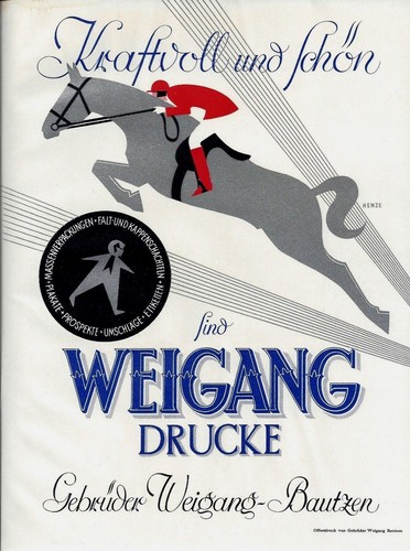 Original vintage print WEIGANG GERMAN PRINTERS 1929