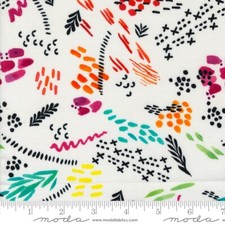 Playgrounds Doodles Paper White Amarilys Henderson for Moda 1/2 YD 2267 11