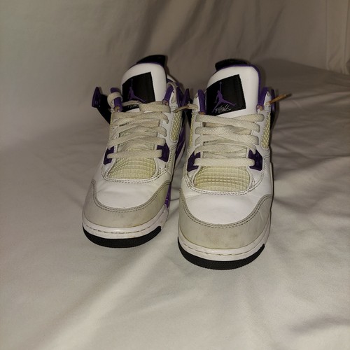 Air Jordan 4 Retro GS White Violet 
