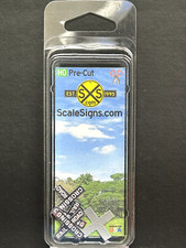 HO-2000-007-P / 1:87 Scale Street  Railroad Signs - Pre-cut Crossbuck