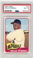 1965 Topps Willie Stargell 377 PSA 8 NM-MINT  Centered Nice Eye Appeal  Pirates