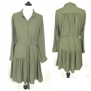 banana republic olive green dress