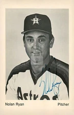 Nolan Ryan -- Signed Vintage Photo Postcard Copy