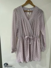Pink Diamond long sleeve Tie Stunning Boho dress Size L