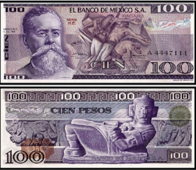 1978 Mexico 100 Pesos P-66 UNC NEW Banknote | eBay
