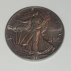 WALKING LIBERTY AMERICAN EAGLE. 1991 DOLLAR, 1 OZ 90% Silver.  Uncirculated. USA