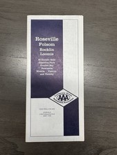 1996 AAA Road Map Roseville Folsom Rocklin Lo...