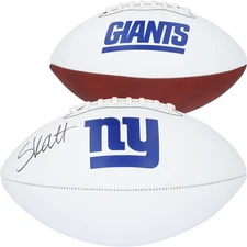 Cam Skattebo New York Giants Autographed Franklin White Panel Football