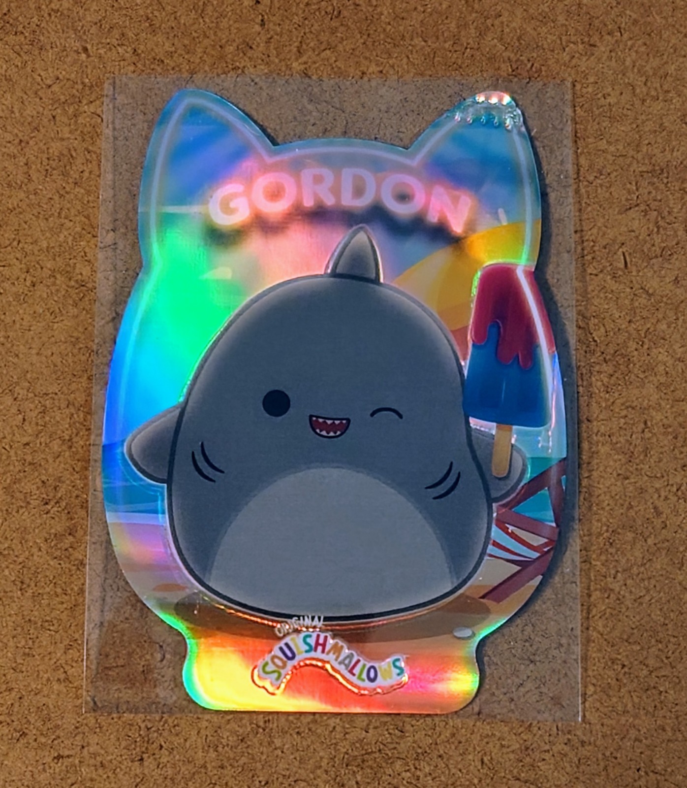 2024 Panini Squishmallows Series 1 Gordon Die-Cut Prizm CRIMP ERROR #3