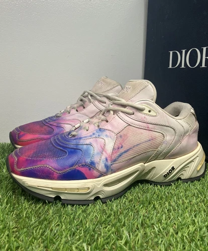 Taille 40 EU (7 US) Christian Dior CD1 « Tie Dye Rose Bleu » EXCELLENT ÉTAT !