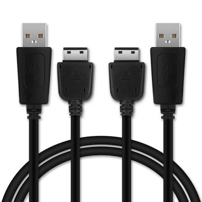 2x USB Kabel für Samsung SGH-B100 GT-E1150 GT-B2100 SGH-J200 Ladekabel schwarz