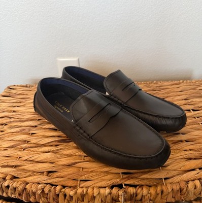 Cole Haan Kelson Penny Black Leather Driving Loafers Men s 12 M NIB