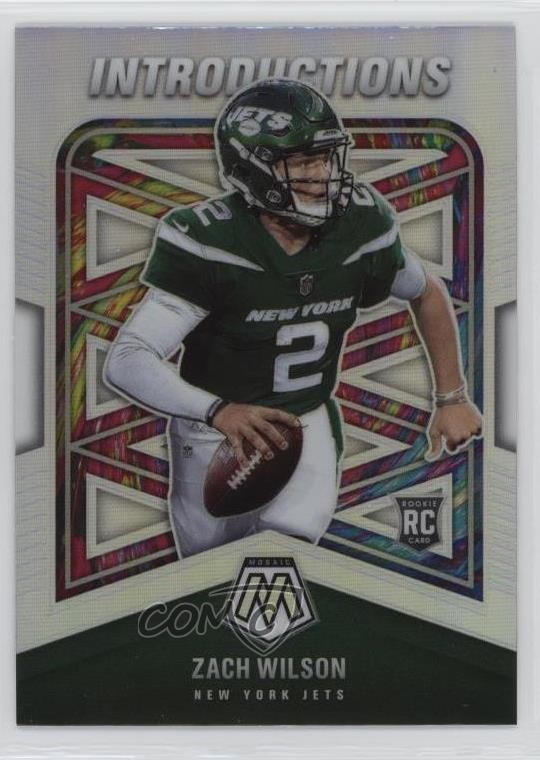2021 Panini Mosaic Introductions Silver Prizm Zach Wilson #I-2 0nr3